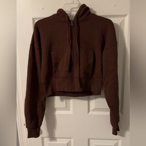 Pacsun Brown Women's Cropped Hoodie